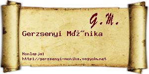 Gerzsenyi Mónika névjegykártya
