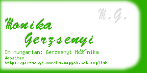 monika gerzsenyi business card